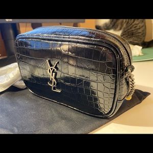YSL Mini Lou Leather Noir Camera bag